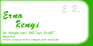 erno renyi business card